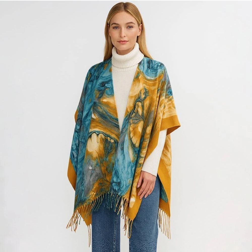 Do everything in love Anthropologie poncho coverup women one size S,M,L,XL